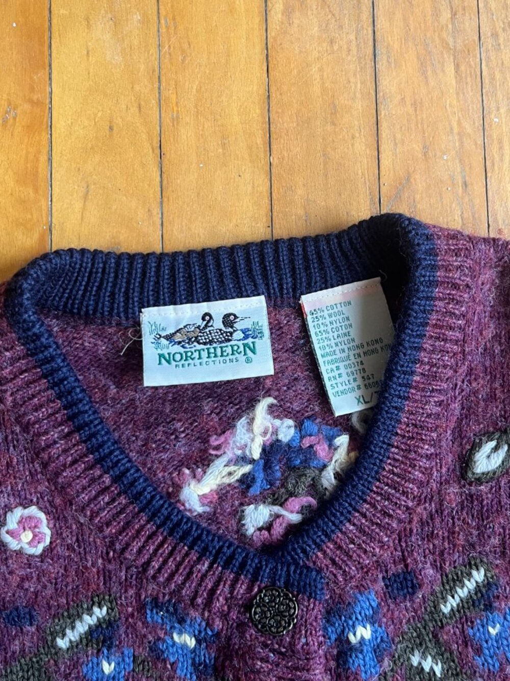 Cottagecore Wool Cardigan Northern Reflections M - Picture 2 of 8